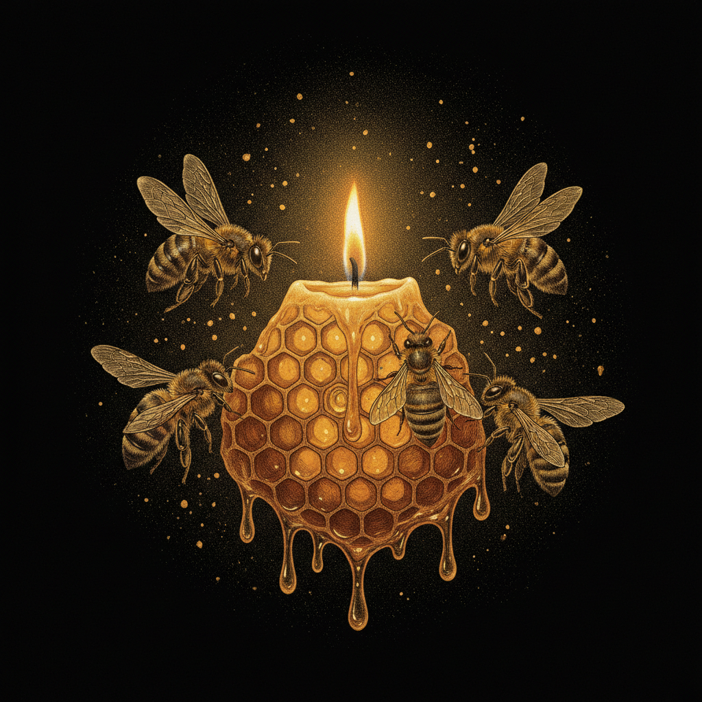 Candlelit Bees & Honeycomb